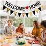 LYJOW Guirlande Welcome Home, Noir Welcome Home Banderole Decorative de Welcome Home pour la Decoration de Fête de Famille de la
