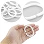 Lot de 12 anneaux blancs - 4,6 x 2,9 cm de diamètre intérieur - Pour tringle à rideau de douche et d'angle de rideau de douche -