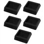 Lot de 5 patins de meubles antidérapants en caoutchouc rectangulaires pour tous les sols et roues