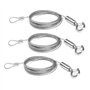 Lot de 3 cordons réglables en acier inoxydable pour éclairage de miroir - Cordes métalliques robustes avec crochets - Pour cadre