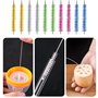 10pcs Brosse de Nettoyage de Paille colorée, Brosse de Tube à essai, Brosse de Nettoyage de Brosse de détail, Brosse de biberon,