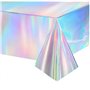 Nappes en Plastique Lasér Nappes Rectangulaires 137 X 274cm Nappe de Fête Brillantes Imperméables Protection Décoration de Table