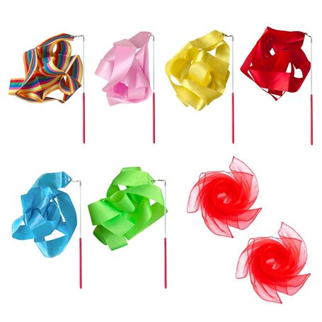 6 Rubans De Gymnastique Et 2 Foulards De Danse
