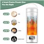 Euakee Bouilloire électrique portable de voyage - 450 ml - Bouilloire de voyage - Arrêt automatique et protection à sec - En aci