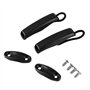 2pcs / Set poignées de Kayak avec vis durables en Nylon Noir canoë Bateau Tirer poignée de Transport avec Cordon Avant arrière A