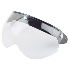 Breale Casque universel de moto coupe-vent visière avant Flip Up 3 Snap Sun Shield demi-visage remplacement casque visière acces