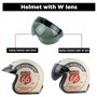 Breale Casque universel de moto coupe-vent visière avant Flip Up 3 Snap Sun Shield demi-visage remplacement casque visière acces
