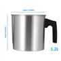 Pot De Fusion De Cire De Bougie 1,2 L - Pichet Versante sans Goutte avec Poignée pour L'artisanat De Bougie Et De Savon à La Mai