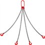 Mophorn Chaîne de Levage de Poids à 4 Pieds Élingue en Acier Allié 2 m Diamètre Chaîne 8 mm Capacité Charge 4 T Élingue de Chari