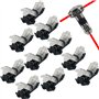 10 pcs Basse Tension T Tap 2 Connecteurs de Fil électrique 2 Voies 2 sans Soudures sans Dénudage pour Branchement de Mi-portée 2