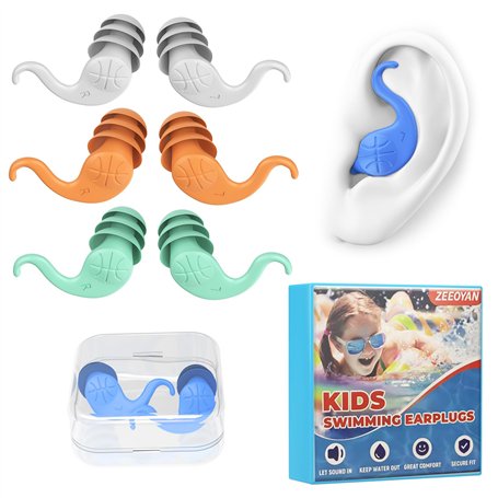 ZEEOYAN Bouchon d'oreille de natation piscine enfant (4-12 Ans)