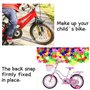 WOLMIK Lot de 144 perles de rayons de vélo colorées pour vélo d'enfant - Réfléchissants - Pour vélo d'enfant