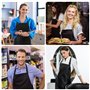 Lot de 12 Tabliers de Cuisine Réglables pour Hommes et Femmes - Unisexes, Imperméables, Avec 2 Poches - Tablier de Chef pour Cui