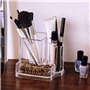 Organiseur de maquillage 3 sections en acrylique pour maquillage, maison, bureau, salle de bain