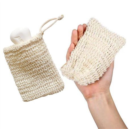 Lot de 2 Pochettes à Savon en sisal