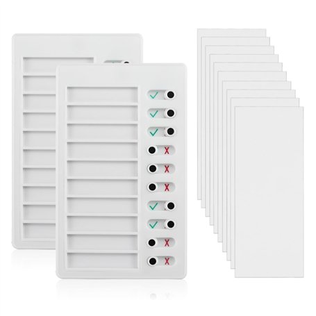 Lot de 2 tableaux mémo en plastique