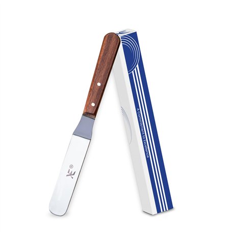 XE Spatule à Glaçage pour Gâteau –Spatule à Palette Coudé en Acier Inoxydable de21cm avec Manche en bois Antidérapant