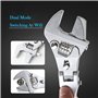 YWHWXB Clé à cliquet réglable Flexhead Ratcheting - 25,4 cm à 30,5 cm - Outil de clé à cliquet rétractable tête rotative à 180° 
