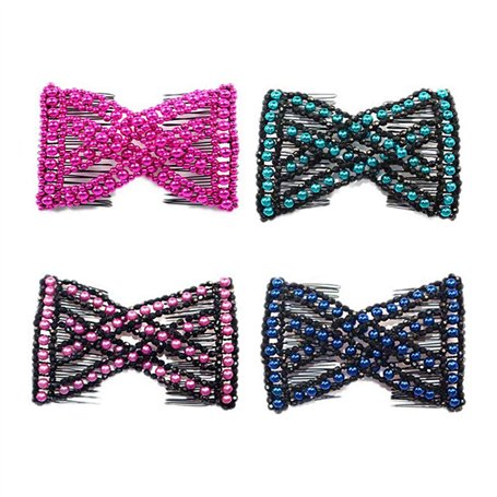 4 Pièces Pince à Cheveux Perles Magiques Double Femmes