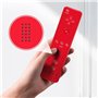 AUFGLO Télécommande Wii et manettes Nunchuck pour Wii U, étui en silicone et dragonne inclus (rouge+bleu).