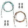KSBBHDS Lot de 2 chaînes de lunettes à perles colorées - Antidérapantes - Accessoires de lunettes réglables - Convient pour lune