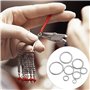 Lot de 120 anneaux de saut en acier inoxydable - 1 boîte de rangement avec 6 compartiments - Pour la fabrication de bijoux - Ann