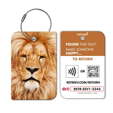 Retreev Étiquette de bagage retreev™ Smart NFC et QR Code : récupération sécurisée des sacs