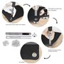 Oeillet Couture,Oeillet Inox 100 Kit de Grommets Outils à Oeillet de Rangement pour Bâche en Tissu Bricolage Craft 6 mm Ensemble