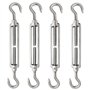 4 Pièces Tendeur Cable M8 Tendeur Cable Inox 304 Réglable Crochet de Ridoir et Crochet pour Tendeur de Fil Cable Acier Corde Cro