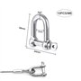 10 Pièces Manille M6 Manille Inox 304 Manille D'ancre Manille D'anneau de D de Chaîne Manille Boucle Manille Droite Manille de L