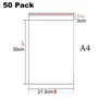 MZMing [50 Pièces A4 Sachet en Poly Cellophane Transparent Sac Scellé Auto-Adhésif Poche en Plastique épaississante OPP pour Emb
