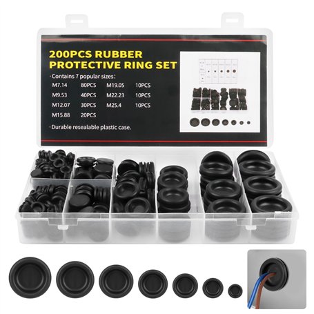 Bouchons en Caoutchouc 200 Pièces