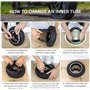 8 1/2 x 2 (50-134) - Chambre à air épaissie pour scooter électrique Zero 8 9 Soflow 3 VSET , , 5" - Pneus de rechange avec valve