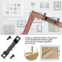 80 Pièces Cintre Photo, Fixations pour cadres en Dents de Scie, Ensemble de Cintre Photo Double Trou avec 170 Vis et 1 Tournevis