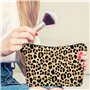 1 Morceau De Sac À Imprimé Léopard Et 1 Morceau De Longe À Imprimé Léopard, Sac De Rangement Rétro, Sac De Rangement À Grande Ca