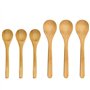 Lot De 6 Cuillères Rondes En Bois