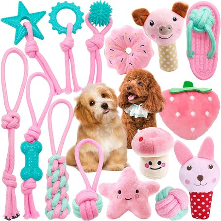 VIPNAJI Ensemble Lot de 15 de Jouets pour Chien