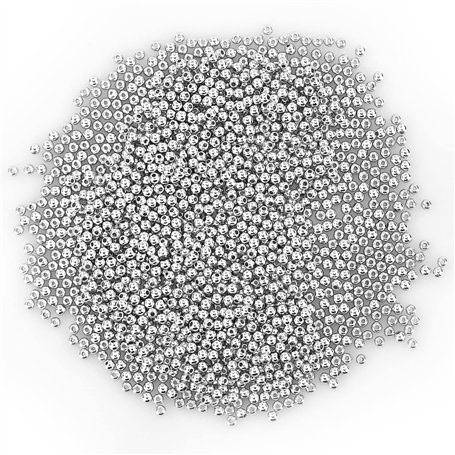 1500 PièCes 4mm MéTal Petites Perles D'Espacement Rondes Plaqué MéTallisé Perles Intercalaires Heishi Doré ArgentéEs Pour Bijoux