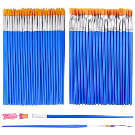 SYEYCW 80 Pièces Pinceaux de Peinture en Vrac pour Enfants