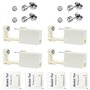 Lot de 4 pistolets de perçage d'oreille jetables avec clous d'oreilles de sécurité (diamant blanc)