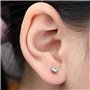 Lot de 4 pistolets de perçage d'oreille jetables avec clous d'oreilles de sécurité (diamant blanc)