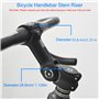 Tunejoy Potence de Vélo Réglable ±60° Tige de Guidon en Aluminium pour Vélo de Route Vélo de Montagne BMX 31,8 * 110 mm Noir