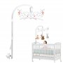 Support Mobile pour Lit de Bébé Réglable Lit Bébé Bras Mobile Avec Boîte à Musique Mécanique pour Bébé Cadeau pour Nouveauné Fil