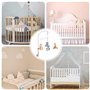 Support Mobile pour Lit de Bébé Réglable Lit Bébé Bras Mobile Avec Boîte à Musique Mécanique pour Bébé Cadeau pour Nouveauné Fil