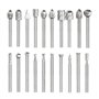 Bestgle 20PCS HSS Coupe Rotative Bavure Fraises Rotatives Fraisage Burr Cutter Outils Bois Pierre Métal Sculpture