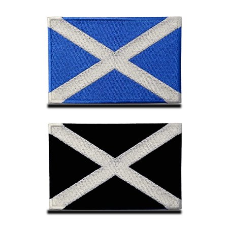 2 Pièces Drapeau du UK Écosse Patch Tactique Militaire Emblème Applique Fermeture Crochet et Boucle pour Chapeau Sac à Dos Veste