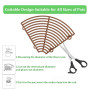 4 Pièces Grille de Protection pour Pot de Fleurs, 52cm et 30cm en Plastique pour Animaux de Compagnie Chat Tombe Sécurité Bébé a