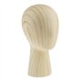 VIGAN Tête de mannequin mannequin en fibre de verre grain de bois - Support de présentation pour perruques