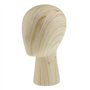 VIGAN Tête de mannequin mannequin en fibre de verre grain de bois - Support de présentation pour perruques, chapeaux, chapeaux, 
