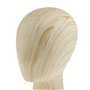 VIGAN Tête de mannequin mannequin en fibre de verre grain de bois - Support de présentation pour perruques, chapeaux, chapeaux, 